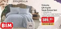 MOLİNELLA VİSKONLU  ÇİFT KİŞİLİK YATAK ÖRTÜSÜ SETİ